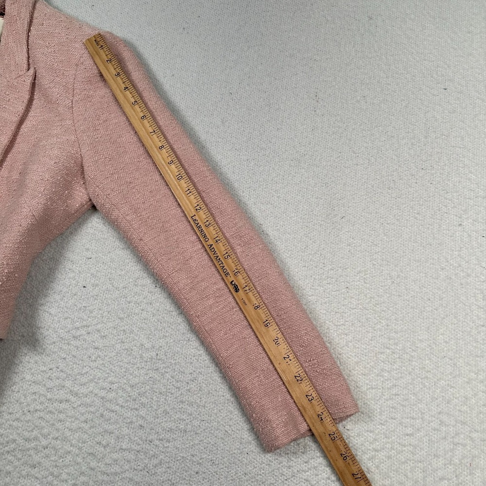 L'Agence‎ Chamberlain Single Breasted Blazer Sz 10 Tweed Boucle Office Pink - Picture 11 of 14